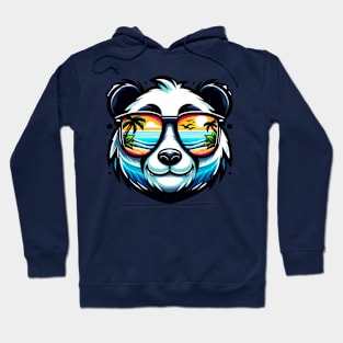 Cool Panda with Sunglasses Beach Vibe Tee Hoodie